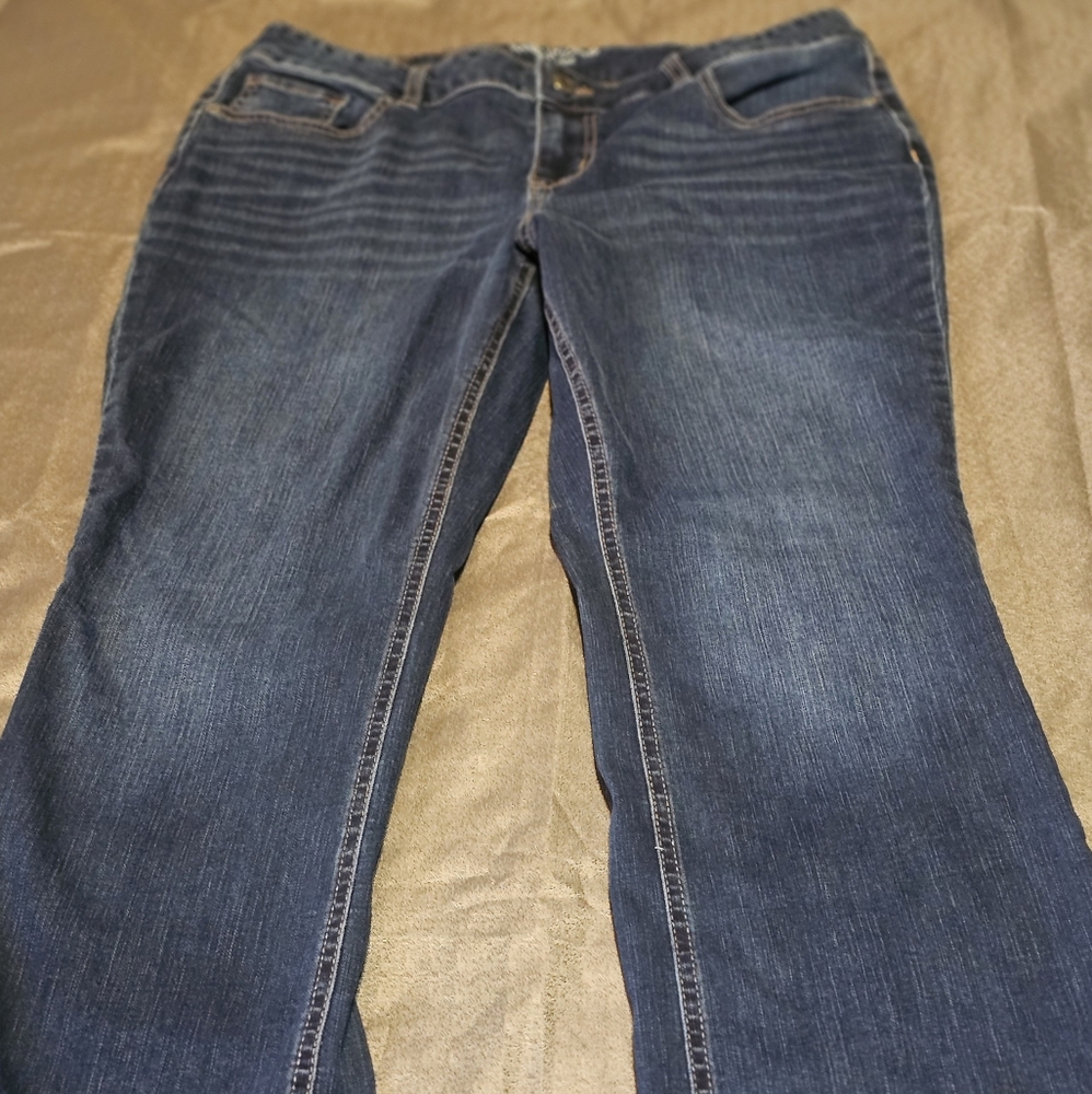 Maurices Blue Flare Wide Leg Jeans
